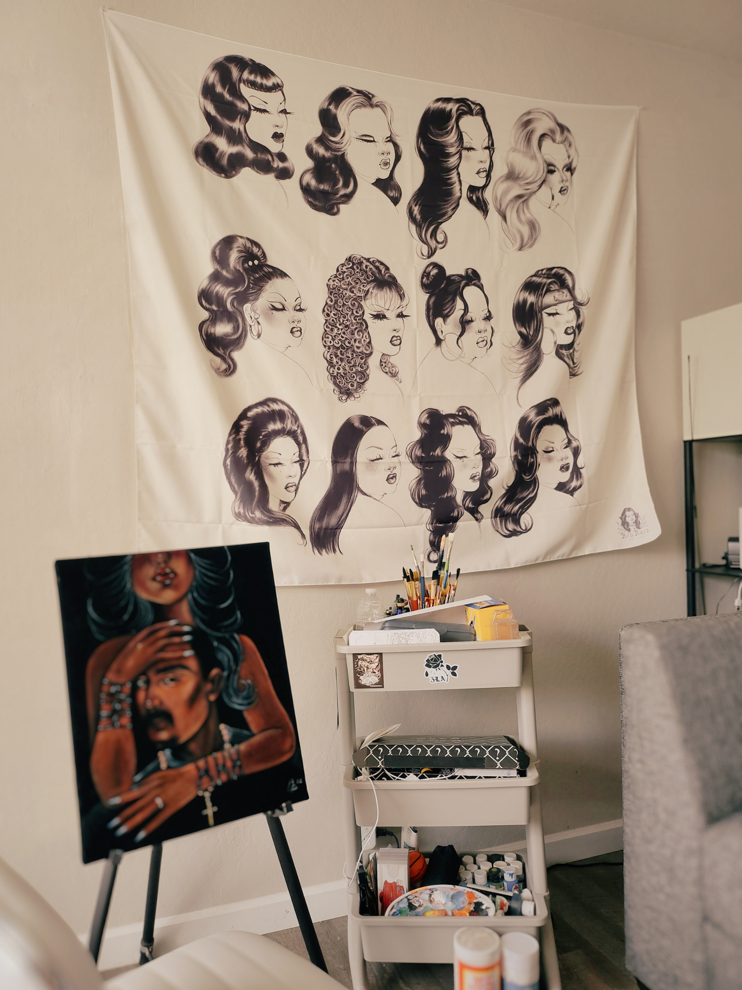 Chola Hair Chart Tapestry