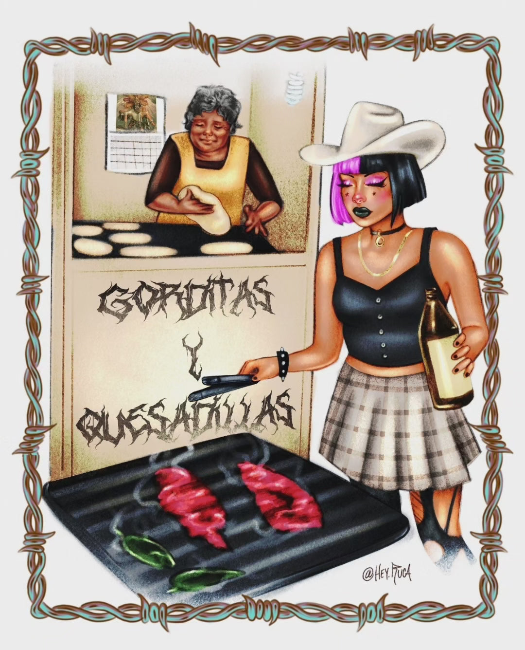 GORDITAS Y QUESADILLAS Print