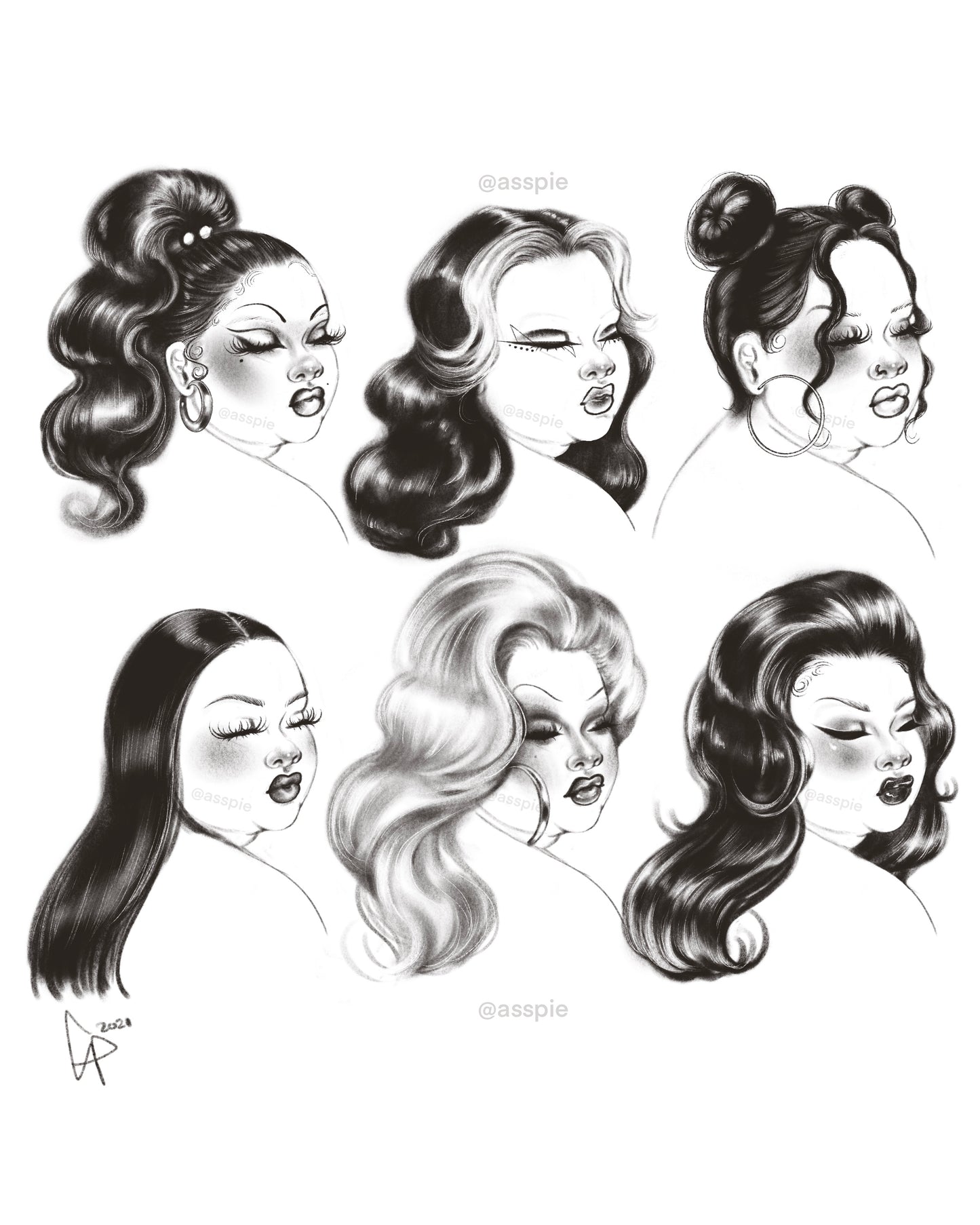 "Caras Bonitas II" PRINT