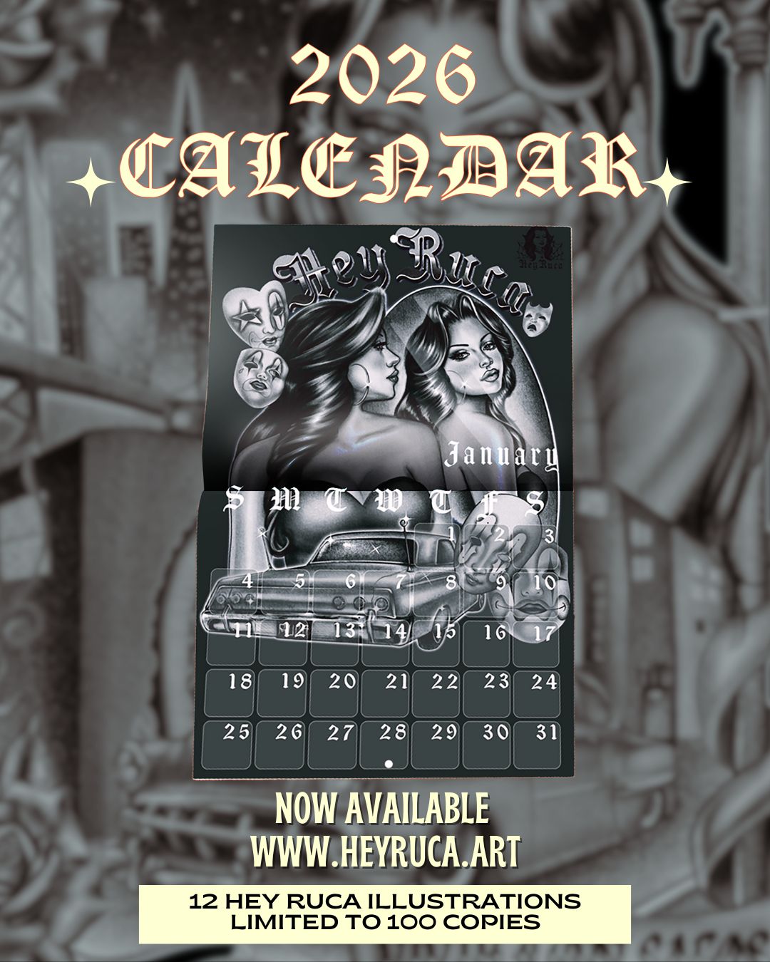 Hey Ruca Wall Calendar 2026