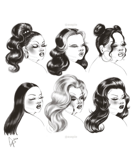 "Caras Bonitas II" PRINT